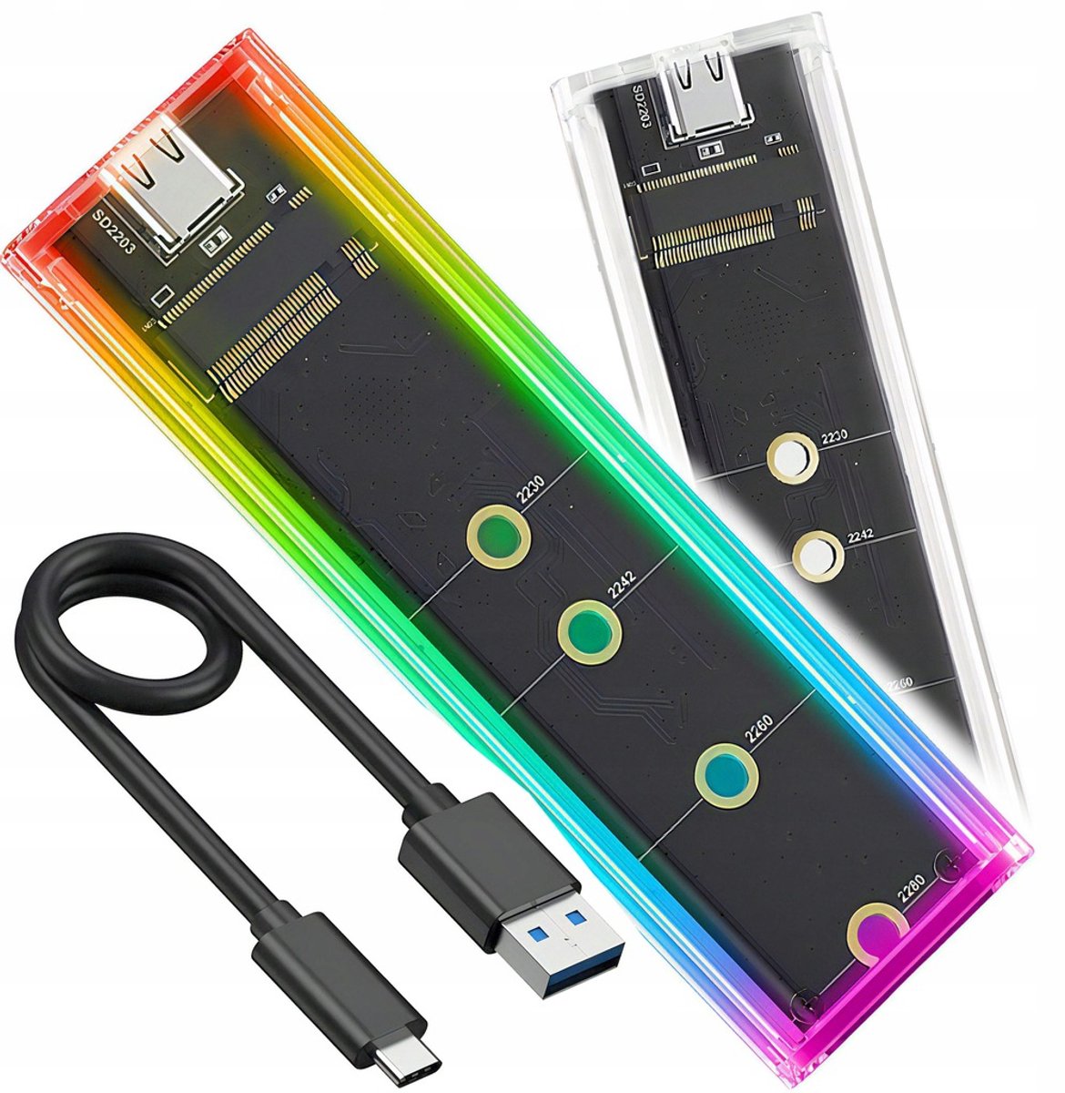 M2 NVMe/NGFF SSD Behuizing BS-2808 – 10Gbps USB-C Adapter