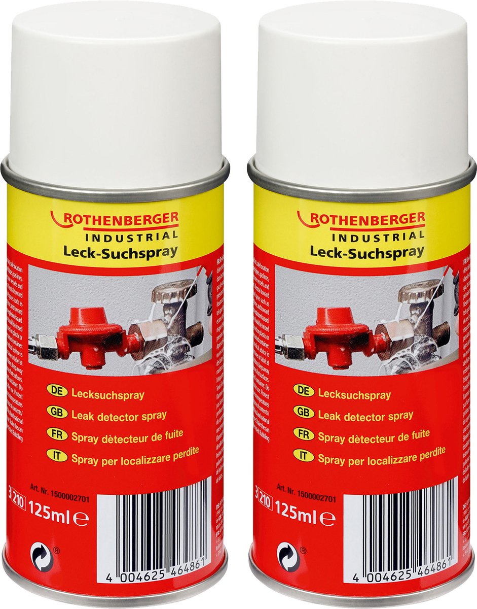 ROTHENBERGER Industrieel 2x lekdetectiespray 125 ml - 1500003902