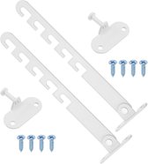 Raamvastzetter - 2 stuks - Raambegrenzer - Aluminiumlegering - Raamuitzetters - Raambeslag - Windhaak - Inclusief Installatiemateriaal - verstelbare - Anti-inbraak - raambeveiliging - voor naar binnen draaiende ramen - Wit