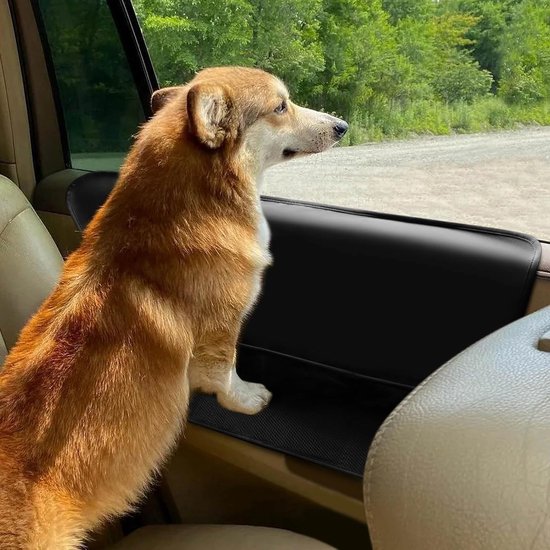 Autodeurhoezen voor honden - 2 stuks - Huisdier autodeur beschermfolie - Waterdicht - Oxford doek - Honden autostoel krasbestendig - Autodeur beschermfolie - Autodeurbescherming - Autodeurafdekking voor de meeste auto's - 70 ×57 cm - Zwart — afbeelding 3