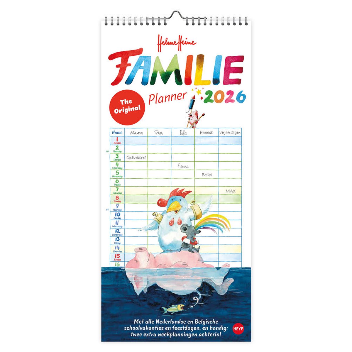 Wandkalender 2026 - Jaarkalender Twaalf Maanden