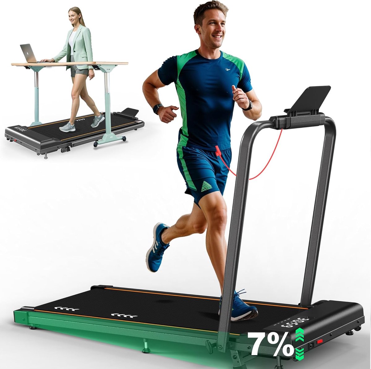 Inklapbare Loopband met 7% Helling en 12 km/h Maximale