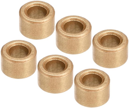 QUARKZMAN Mullager boring 5 mm x buitendiameter 7 mm x lengte 8 mm gladde lagers olievrije bussen voor glijdelen van machines, 10 stuks