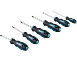 Makita E-10528 Schroevendraaierset 6-delig SL4 / SL5,5 / PH1 / PH2 / PZ1 / PZ2