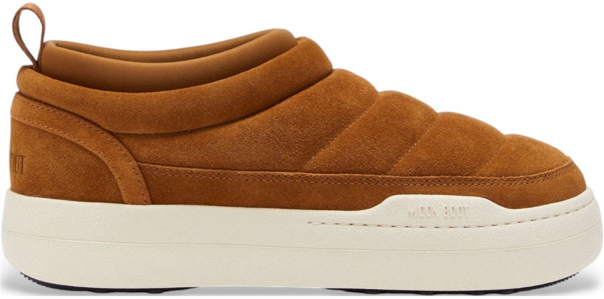 Moon Boot Bruine Park Zacht Leren Sneakers
