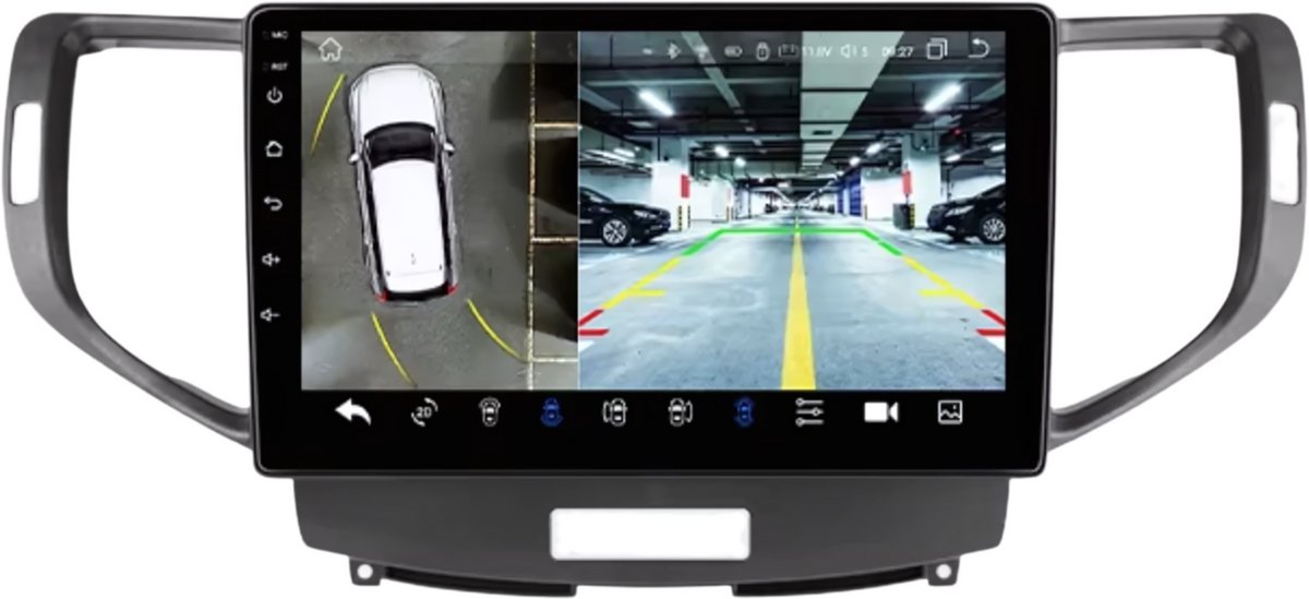 Autoradio bluetooth met camera - Carplay - Voor Honda Accord 8 (2008-2012) - Geschikt voor Apple en Android - Stereo - Navigatie - Navigatiesysteem auto - 9"
