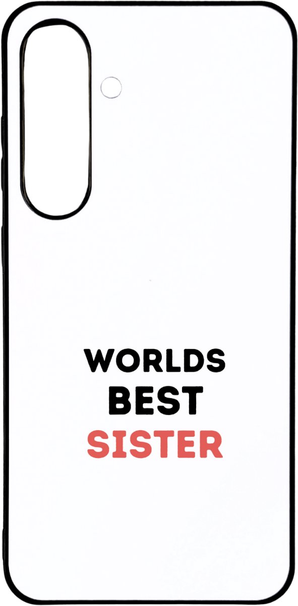Hacebo® - worlds best sister telefoonhoesje - Zus - de beste zus - telefoonhoesjes - verjaardagscadeau - verjaardag - cadeau - cadeautje voor zus - zus artikelen - kado - geschenk - gift - hoesje geschikt voor Samsung Galaxy S25 Plus