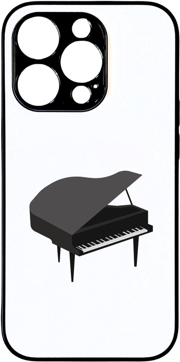 Hacebo® - Piano telefoonhoesje - Muziek - Muzikanten - telefoonhoesjes - Vleugel - hoesje geschikt voor iPhone 14 Pro