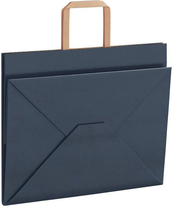 Papieren Draagtassen 250 stuks - Bruin papierdraagtassen - 22 10x28 cm - BIO - Milieuvriendelijk - Tasjes - Maaltijd tasjes - Bruin - papieren zakjes - cadeautasjes - papieren draagtas