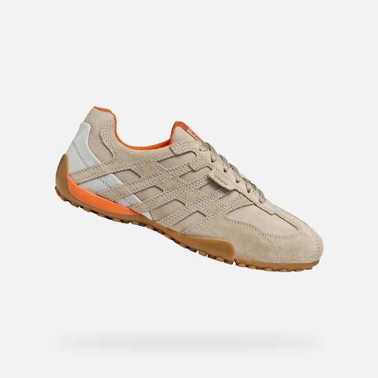 Baskets Geox U Snake Original A - Cuir suédé et NBK pour homme U55MNA 022EK C5004 Sable
