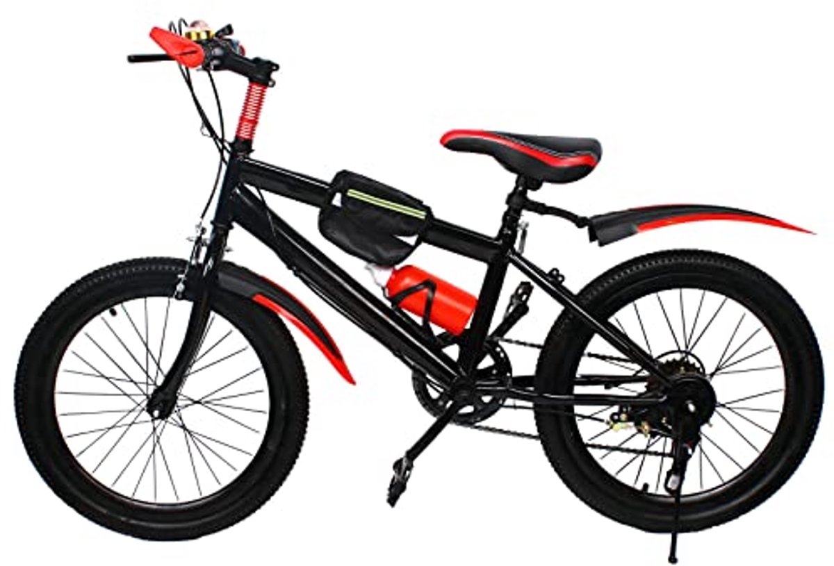Kinderfiets 20 inch jongensfiets voor kinderen met 6 versnellingen en accessoires
