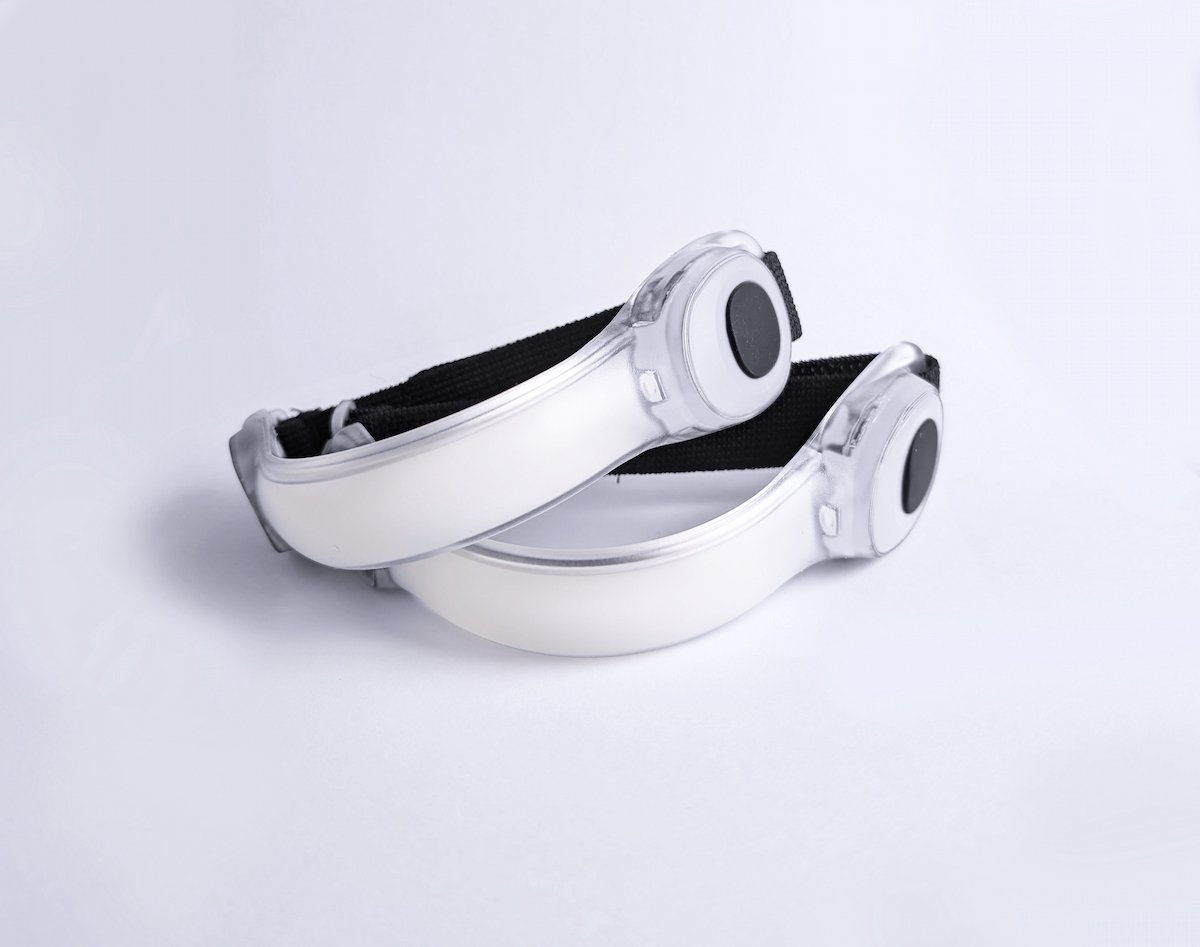 Led armband hardloopverlichting - Set 2 stuks Hardlooplampjes incl. batterij - arm LED verlichting - Kleur: Wit