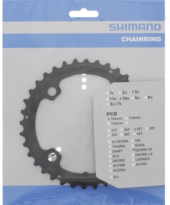 Shimano Kettingblad - 36T - Deore XT FC-T781 36T-AL van Shimano — afbeelding 4