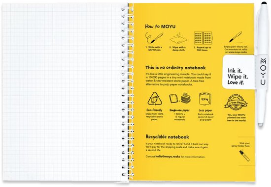 MOYU - Carnet Flower Vibes - Carnet effaçable A5 Premium