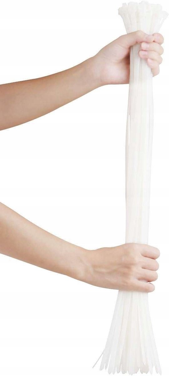 Witte Nylon Kabelbinders - 45 cm - 100 Stuks