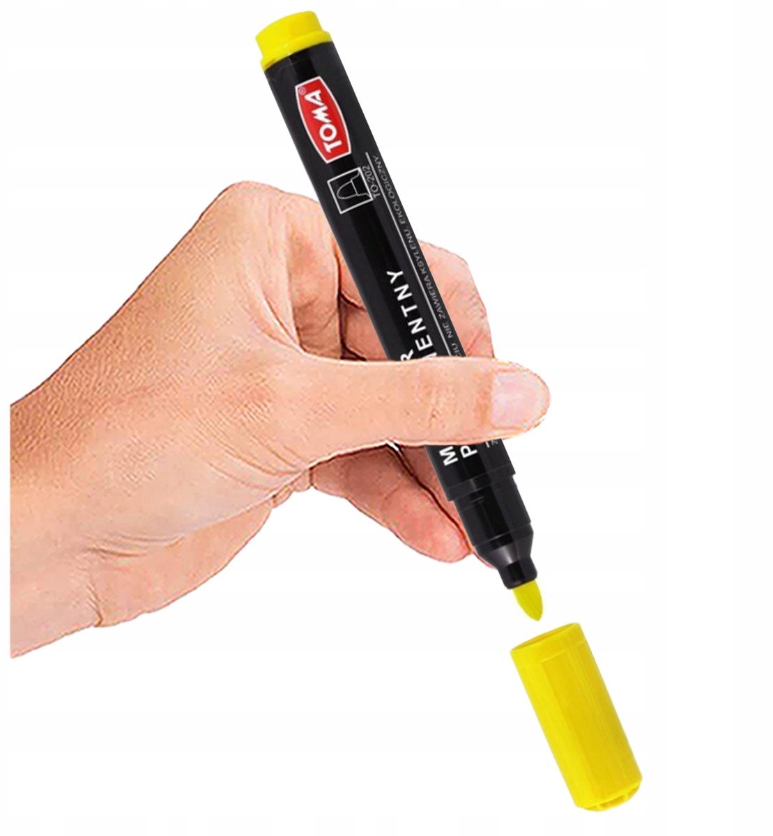 TOMA Permanent Marker Geel - Goed Zichtbaar & Duurzaam