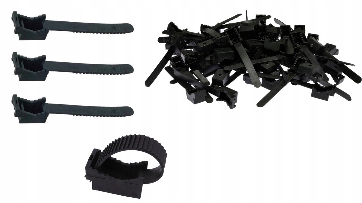 Kabelbinder clips UP-30 Zwart 50 stuks