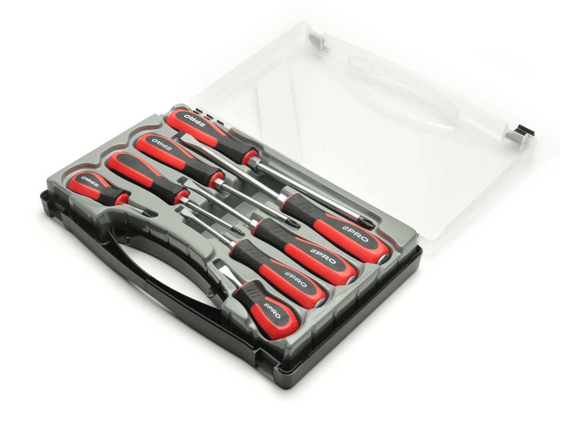 8-delige slagmoeraaijer set Pro, CrV 6150 staal, magnetische punt