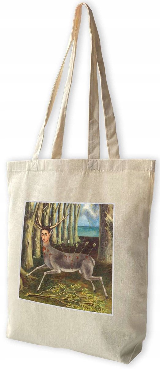 Frida Kahlo "Wounded Deer" Shopper Tas met Opdruk