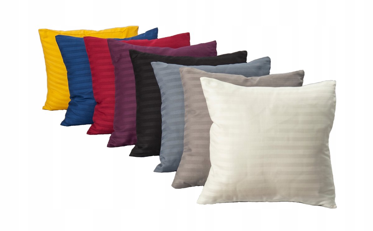 Darymex Cizgili Satijnen Kussensloop 70x80 cm - Rood