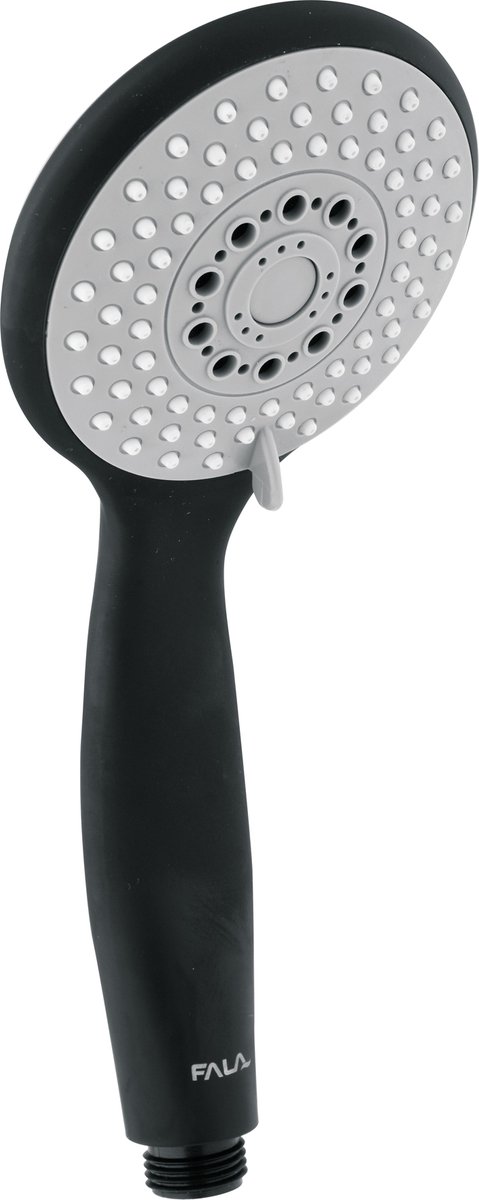 Douchekop Salto Zwart 3 Functies Soft Touch ABS