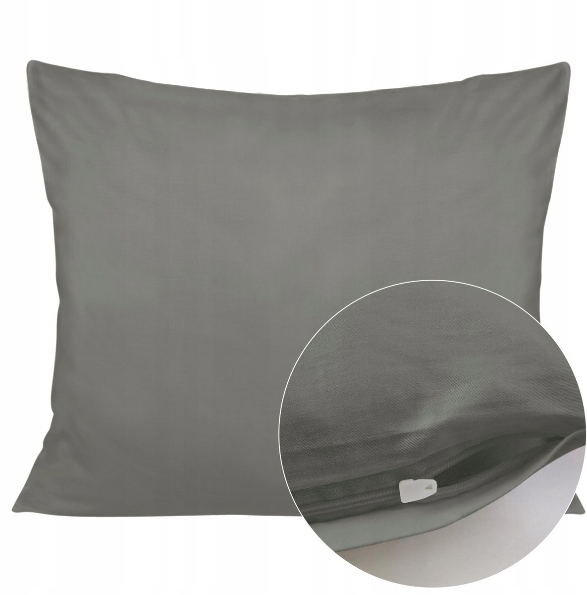 Katoenen satijnen kussensloop 50x80 cm - effen kleur, zacht