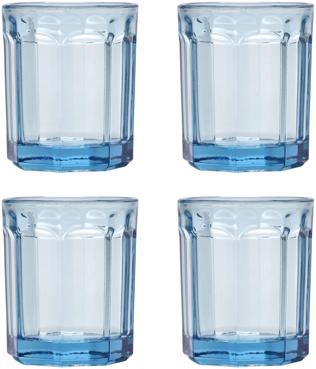 Serax Fish & Fish By Paola Navone Glazen 22cl Set Van 4 Blue