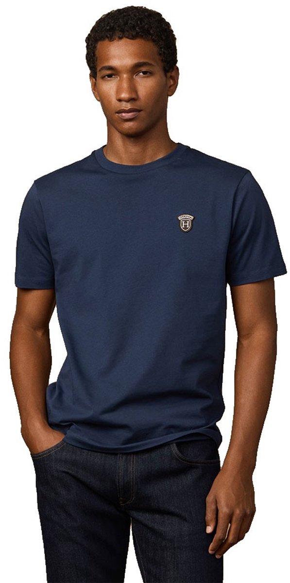 Hackett Heritage Badge T-shirt Met Korte Mouwen Blauw XL Man