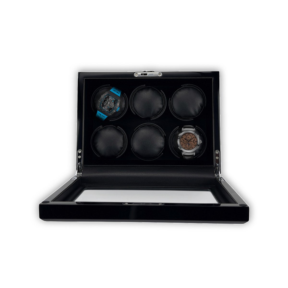 Leader Luxe Watchwinder voor 6 horloges - Horloge opwinder - horloge box - Zwart