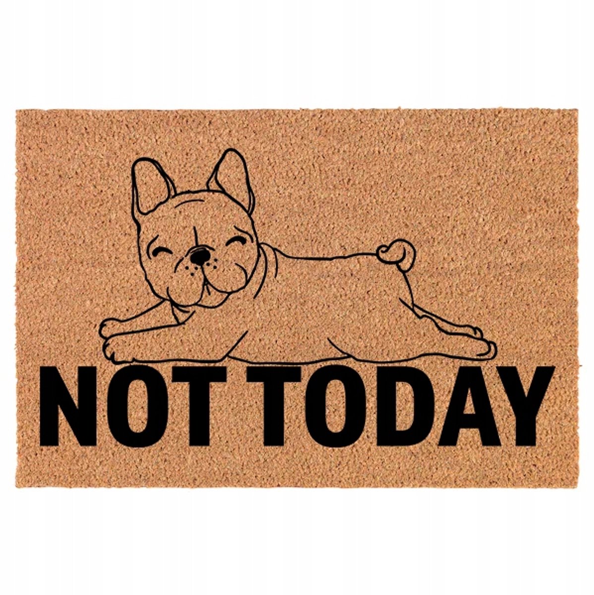 Kokosmat 40x60 cm - Stijlvolle Deurmat met 'Not Today Bulldog' Design