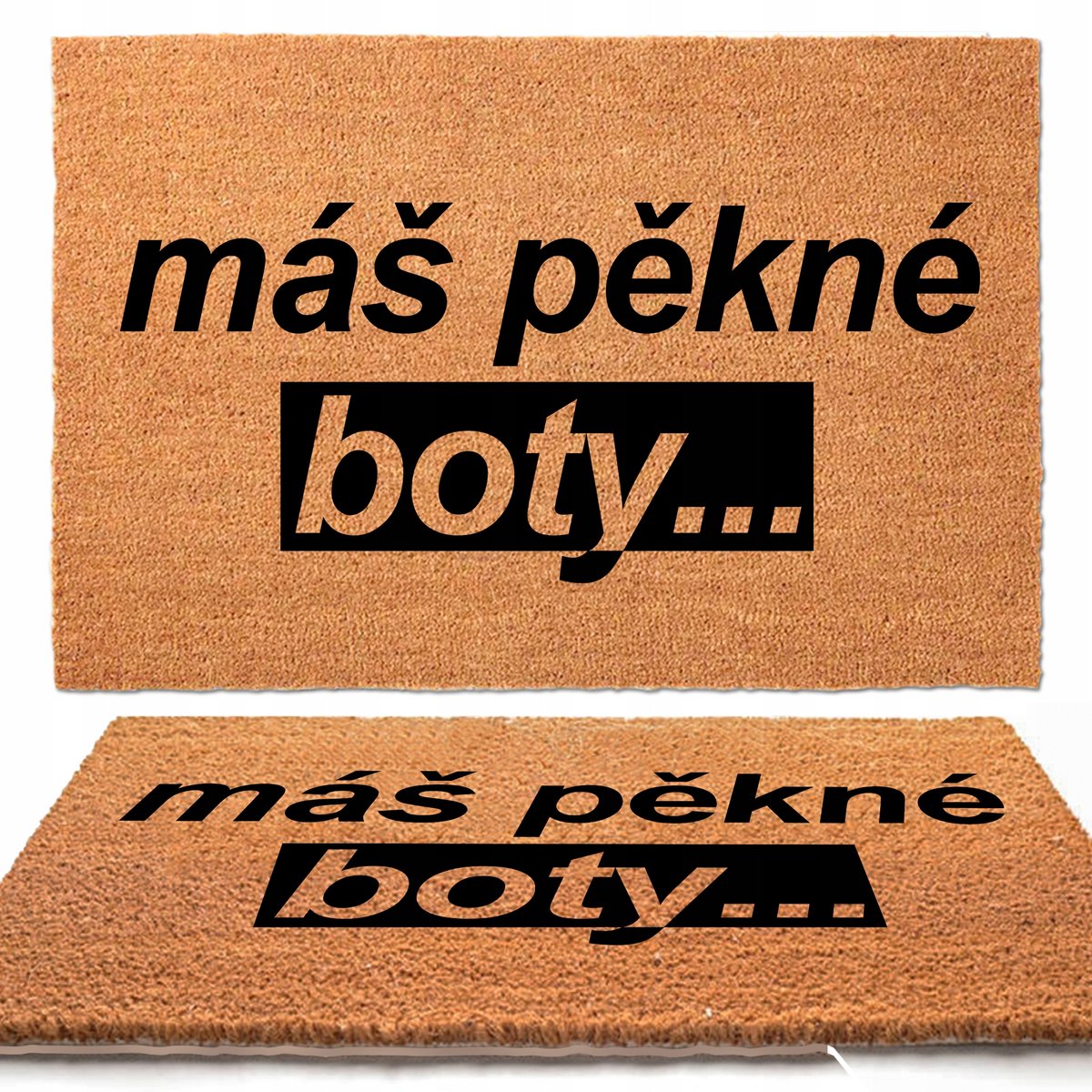 Kokosmat Deurmat 40x60cm met Tsjechische Humor & Patronen