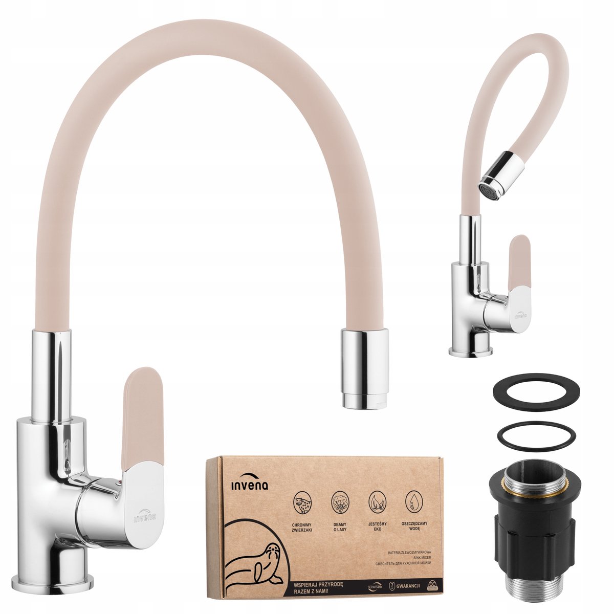 Yoga Keukenkraan met Flexibele Uitloop - Beige
