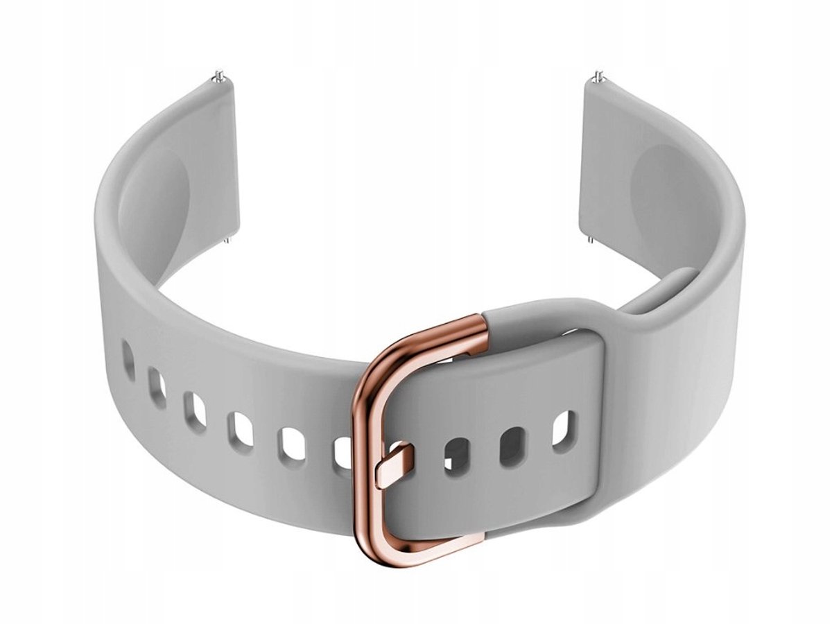 Grijze-Rosegold Rubberen Smartwatch Bandje (18mm) voor U01