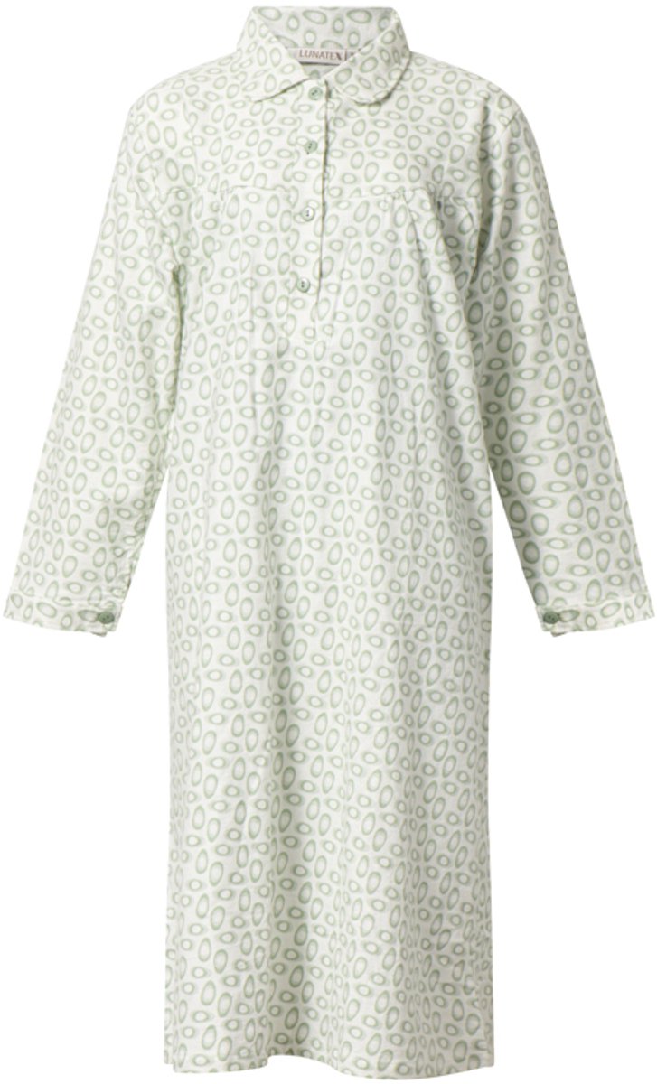 Cocodream Quality Cocodream - Flanellen dames nachthemd - Lange Mouw - Groen