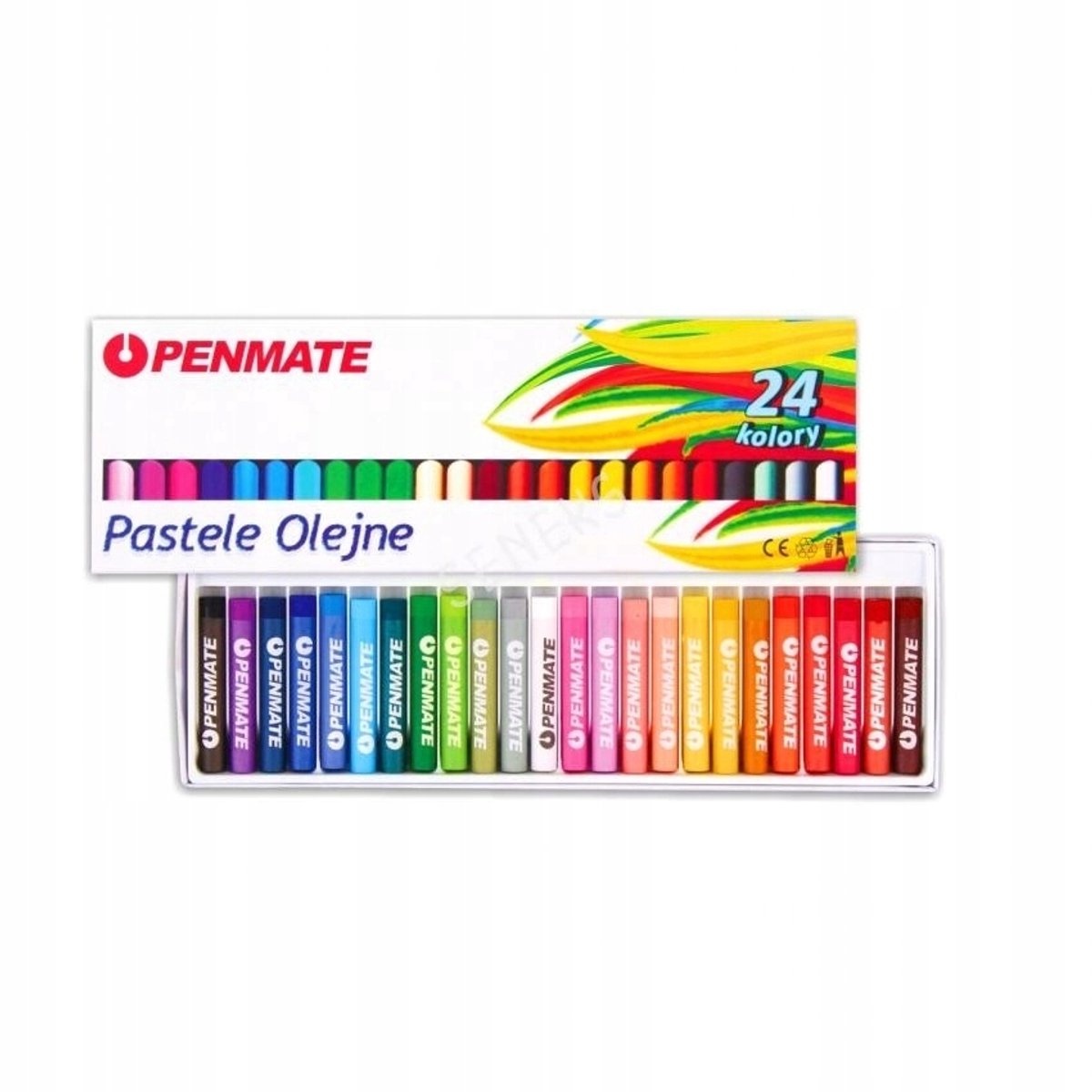 Penmate Oliepastels Set - 24 Levendige Kleuren