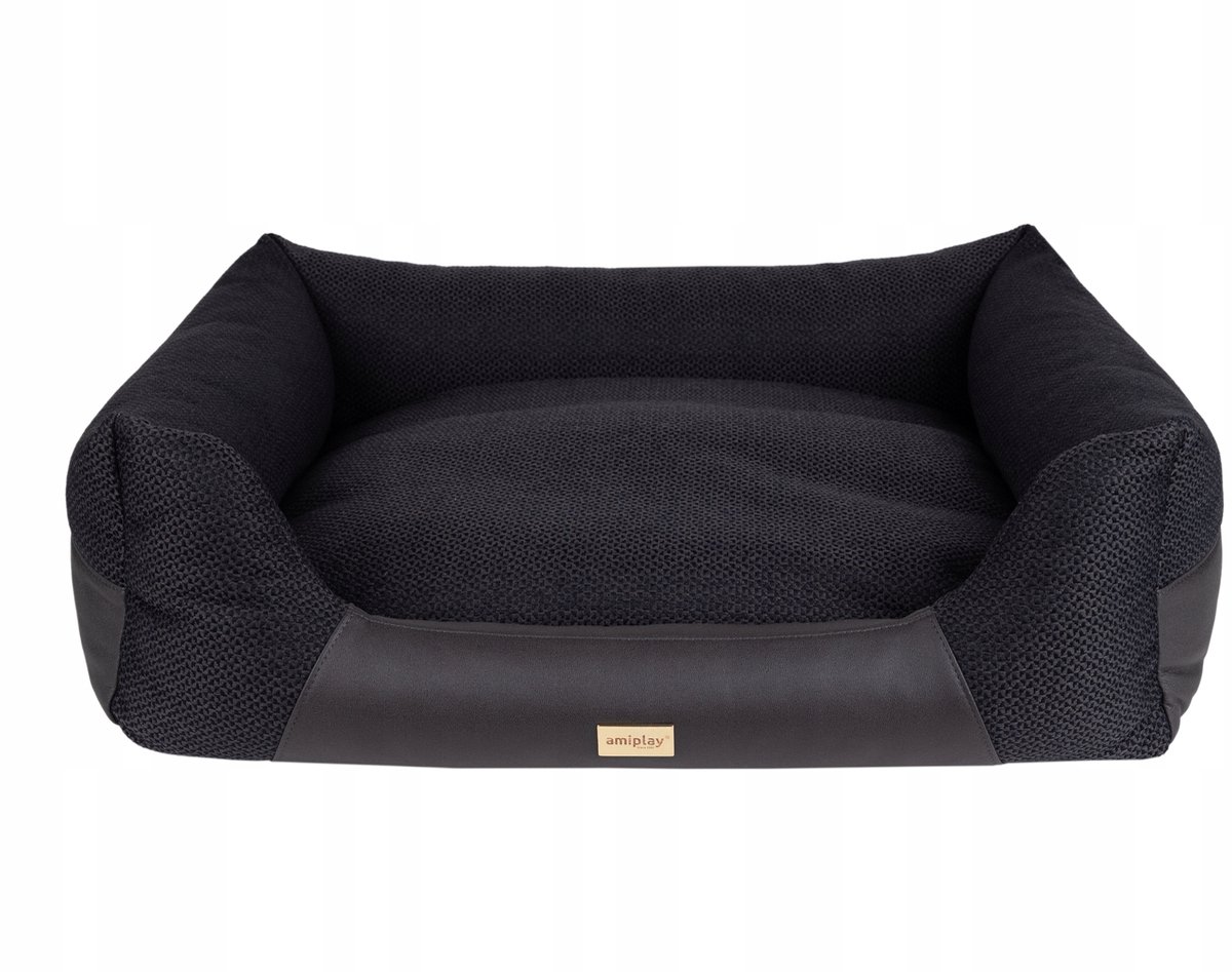 Amiplay Milano Bank Hondenmand L Zwart - Comfort & Stijl