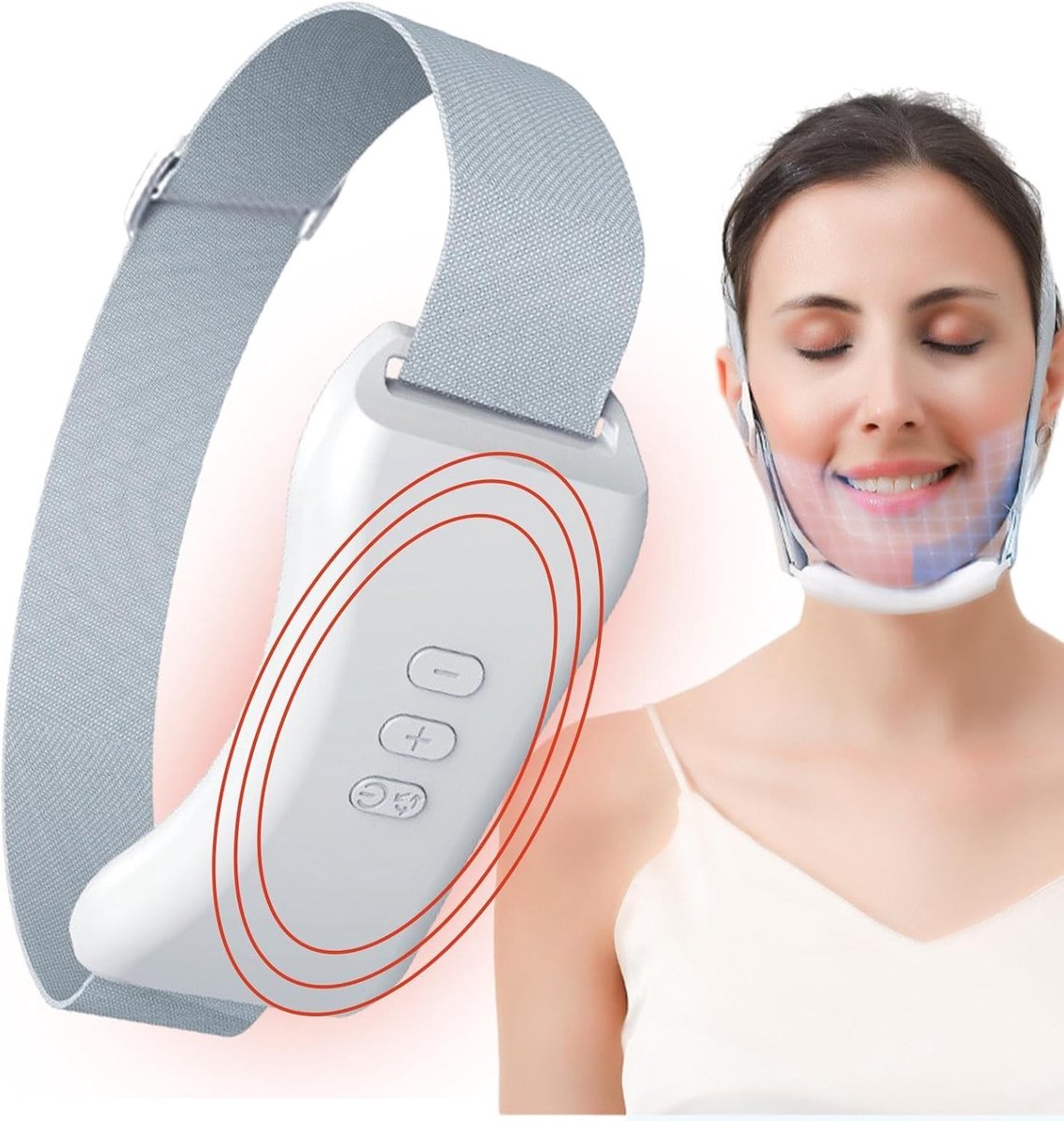 Gezichtsafslankgereedschap, microstroom-gezichtsapparaat, beauty-tool, elektrisch massageapparaat met dubbele kin Smart V Face voor kantoren, gezinnen