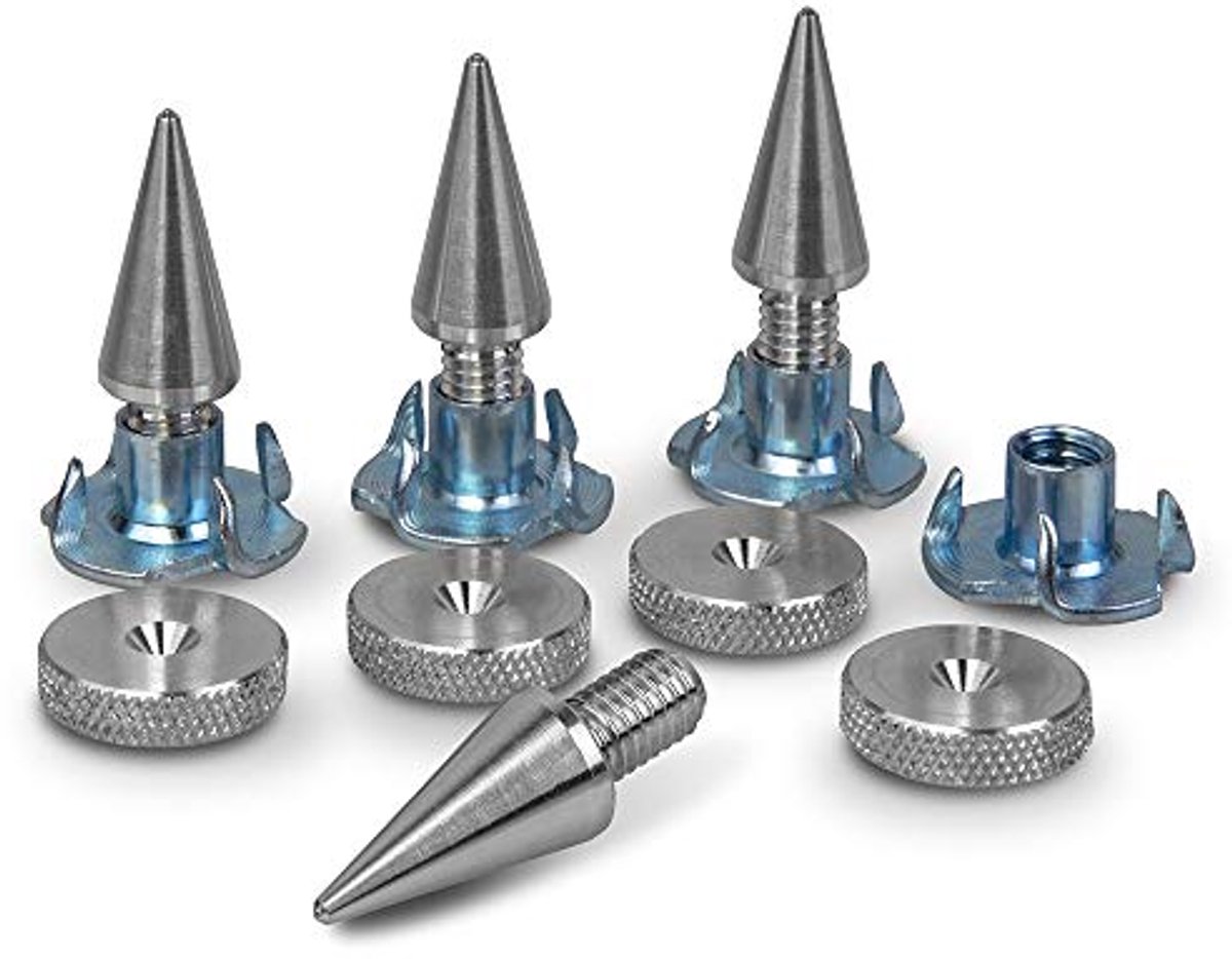 Aluminium Luidspreker Spikes met Pads en Klauwmoeren - Set van 4