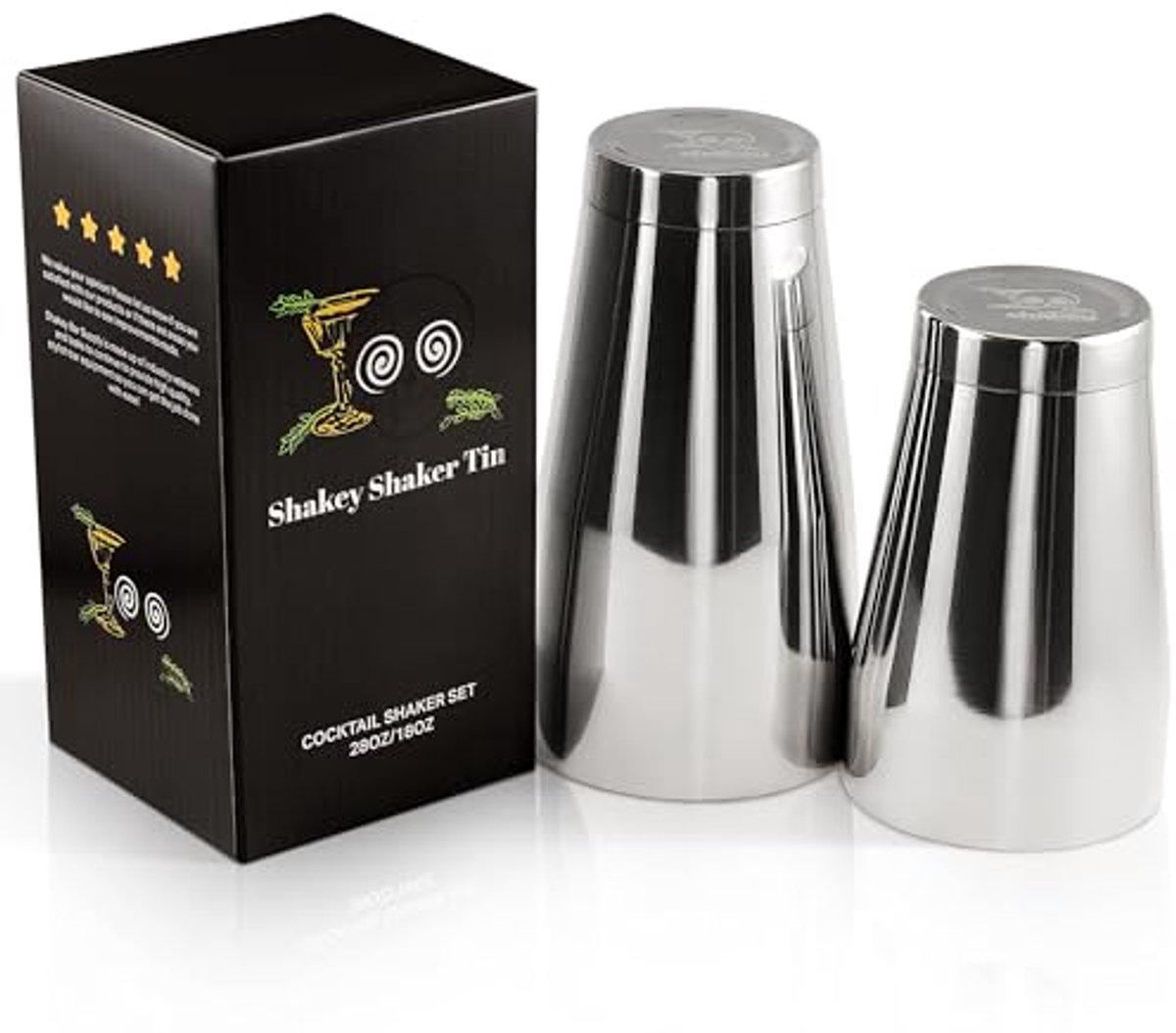 Professionele Craft Cocktail Shaker Set - 28 oz/18 oz Boston Shaker Set voor Barmannen
