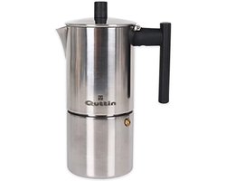 Inductie koffiezetapparaat voor Moka Express – Roestvrij staal, ergonomische handgreep, geschikt voor alle warmtebronnen