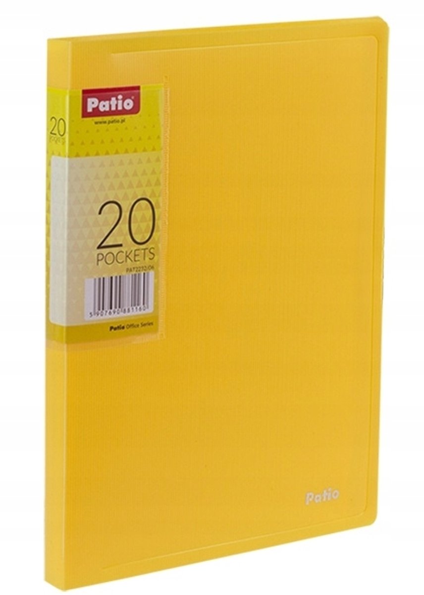 Gele Clear Book Map A5 met 20 Insteekhoezen