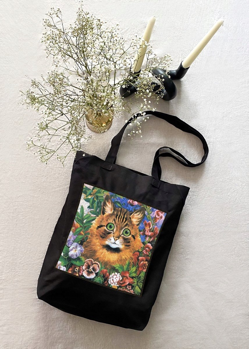 Stijlvolle shopper met Louis Wain Cat-print - op maat gemaakt