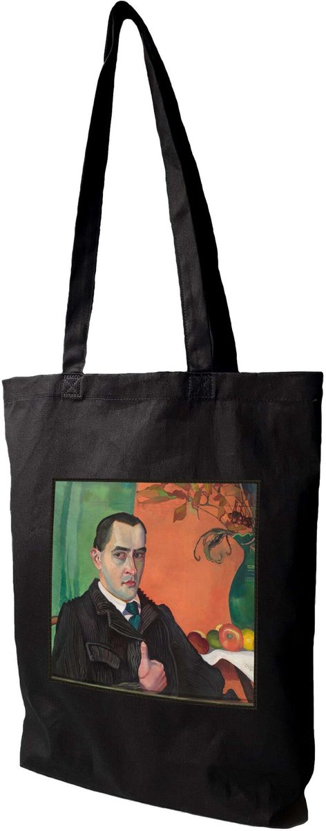 Witkacy Portret Shopper Tas met Opdruk - Duurzaam & Stijlvol