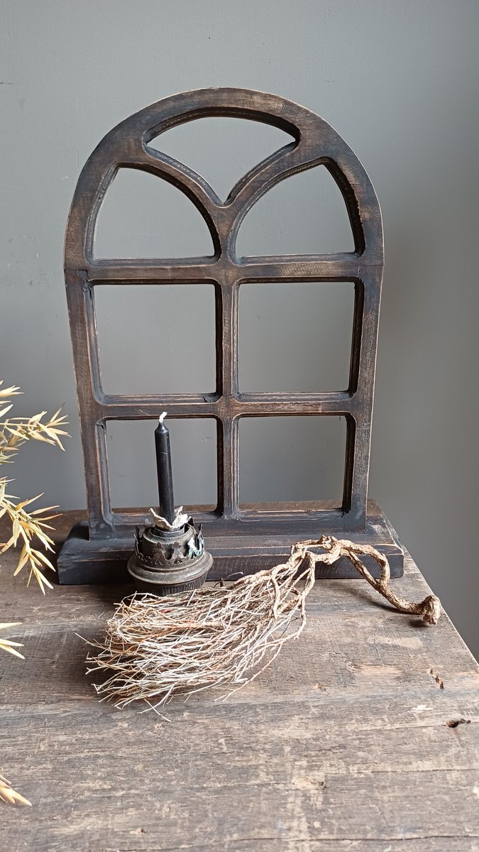 Decoratie raam 39cm stal