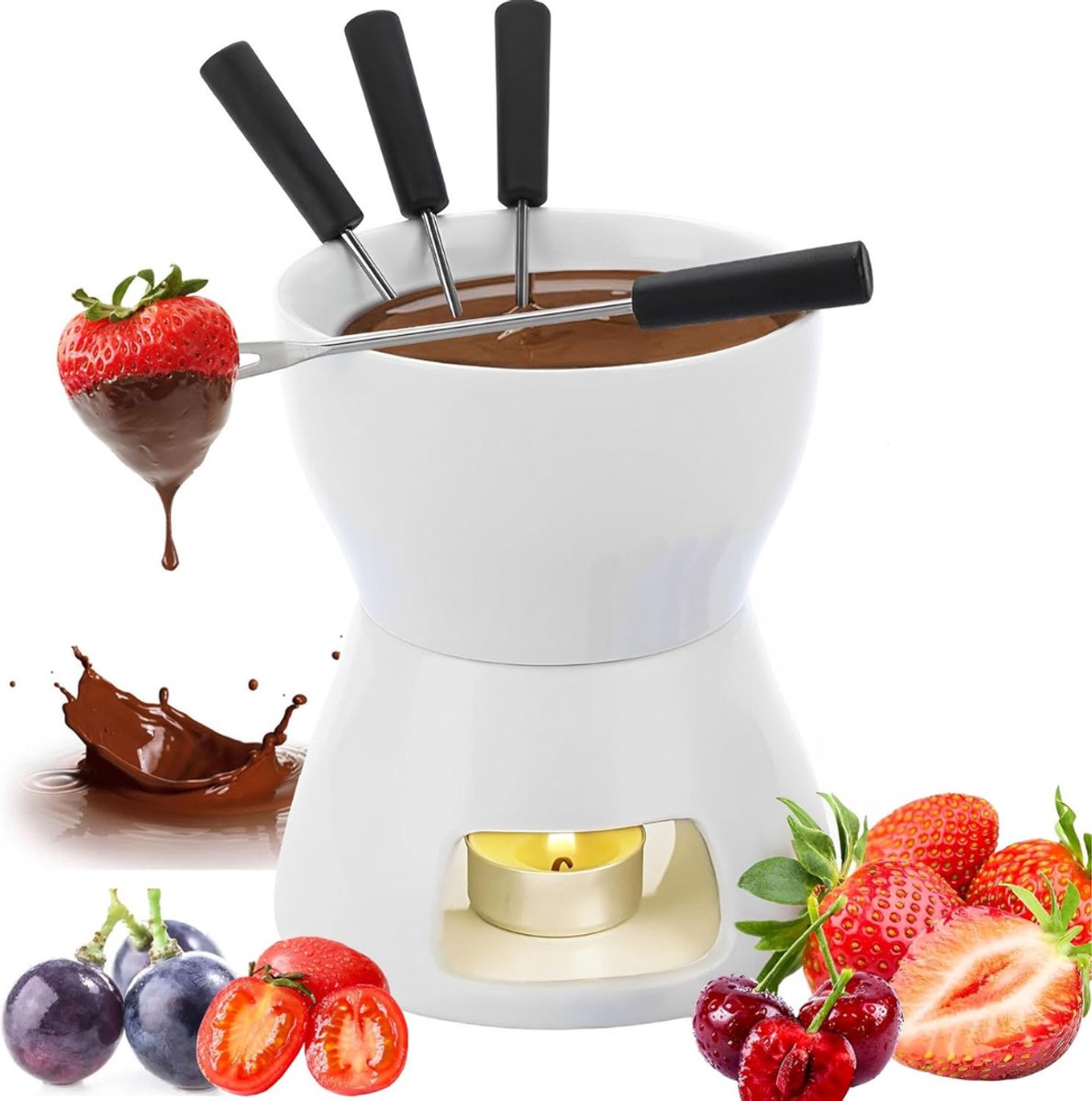 ZRSS® Kaasfondue Pan - Chocolade Fondueset Elektrisch - Anti-aanbak