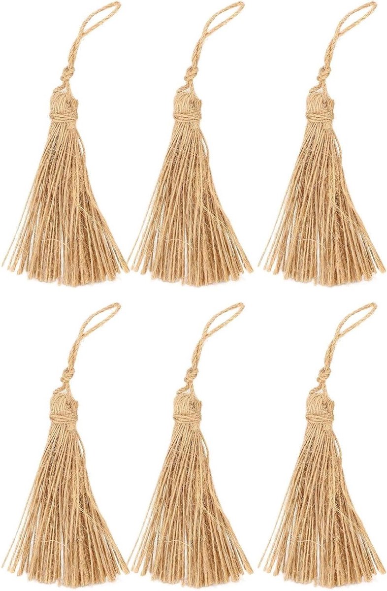 JHubers Goods - 6 Stuks Decoratieve Kwastjes voor Handwerk en Meubels - Bladwijzerkwastjes en Sleutelkwastjes - Kwastjeornamenten coratie