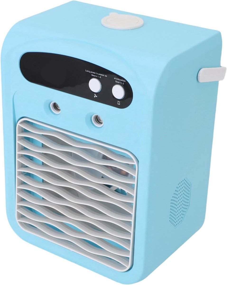 Elektrische Ventilator met Luchtbevochtiger 1000 ml - Stil Bureauventilator voor Persoonlijk Gebruik