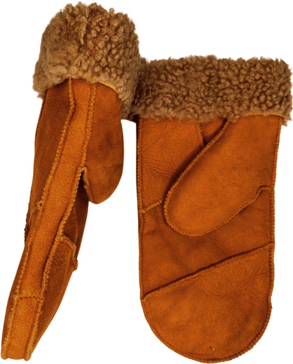 Leren wanten dames - Lammy dames winter - Winddicht en waterafstotend - Wol - Cognac- Maat M — cadeau in Mode & Accessoires - foto 2
