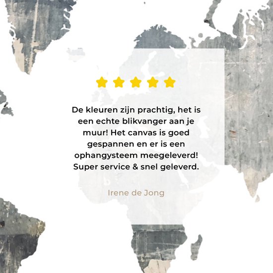 Wereldkaart du béton brut sur fond blanc 60x40 cm