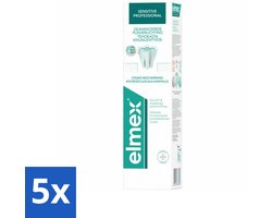 5 x Elmex Tandpasta Sensitive Professional 75 ml - Tandhalscariës - Terugtrekkend Tandvlees